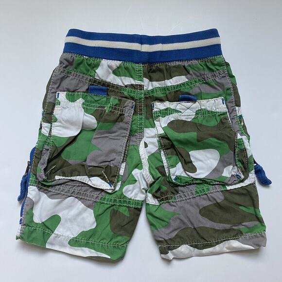 Mini Boden Green Camo Techno Shorts - Picture 2 of 2